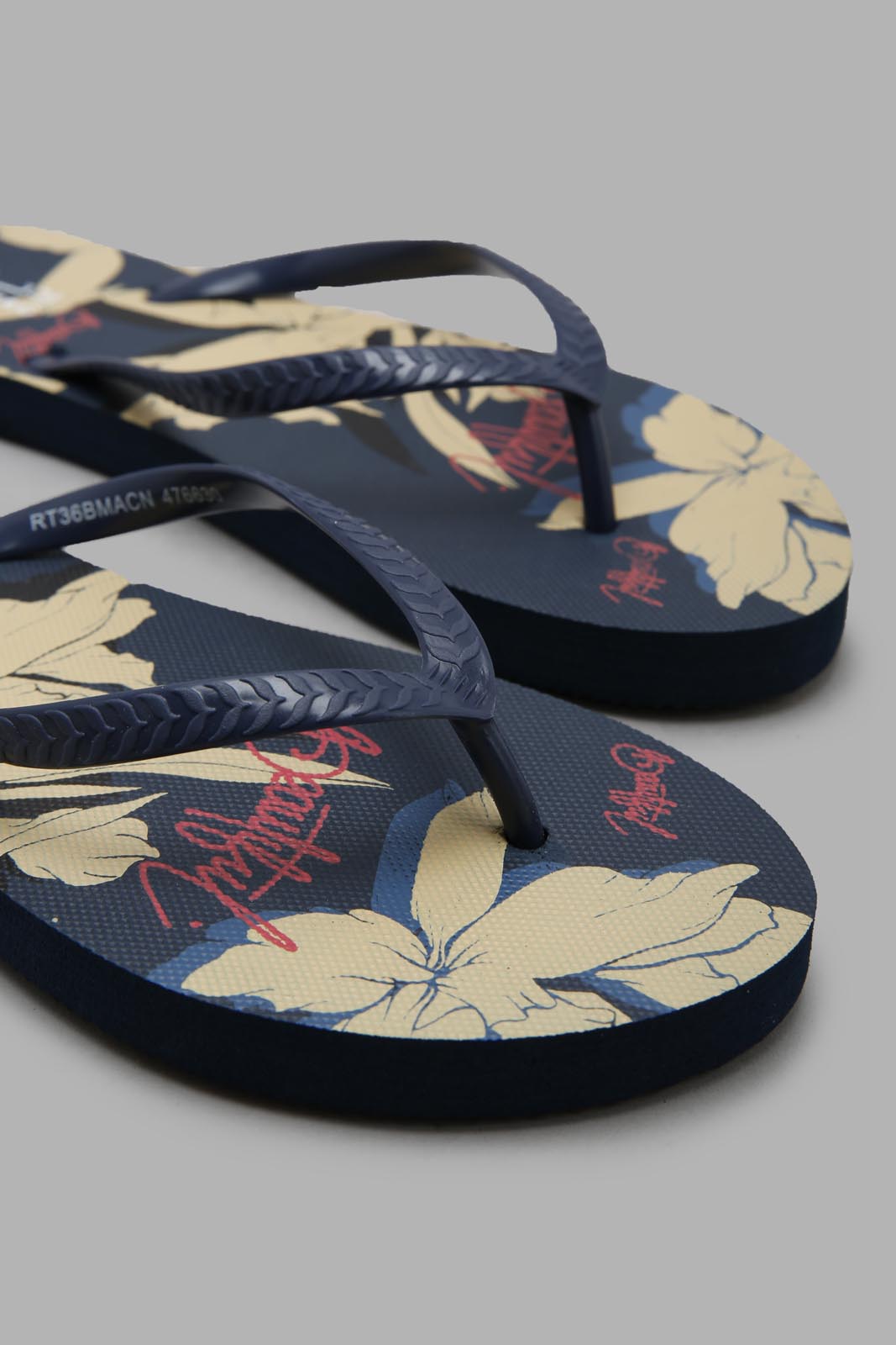 Redtag-Navy-Floral-Print-Flip-Flop-Category:Flip-Flops,-Colour:Navy,-Deals:New-In,-Filter:Women's-Footwear,-New-In-Women-FOO,-Non-Sale,-Section:Women,-W22A,-Women-Flip-Flops-Women's-