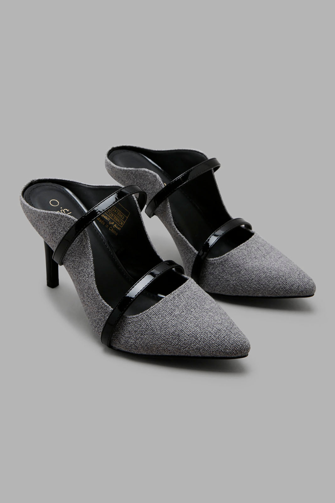Redtag-Grey-Tweed-Mule-Category:Formal-Shoes,-Colour:Grey,-Deals:New-In,-Filter:Women's-Footwear,-New-In-Women-FOO,-Non-Sale,-Section:Women,-W22A,-Women-Formal-Shoes-Women's-