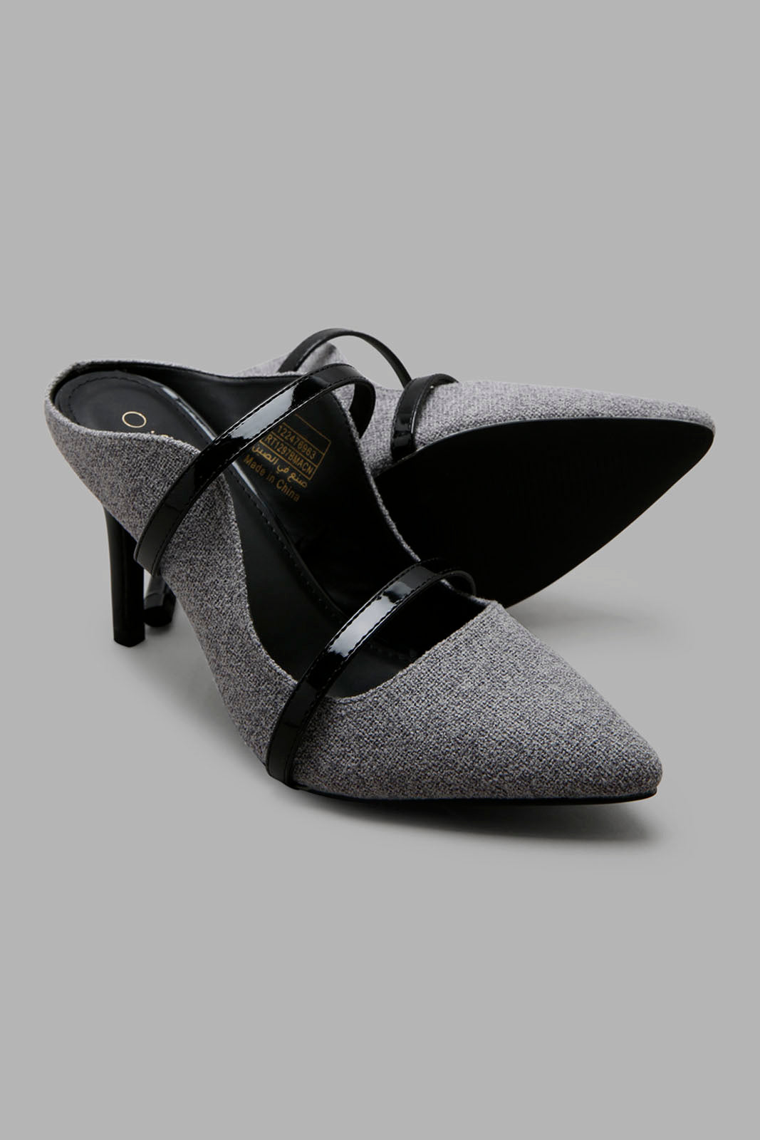 Redtag-Grey-Tweed-Mule-Category:Formal-Shoes,-Colour:Grey,-Deals:New-In,-Filter:Women's-Footwear,-New-In-Women-FOO,-Non-Sale,-Section:Women,-W22A,-Women-Formal-Shoes-Women's-