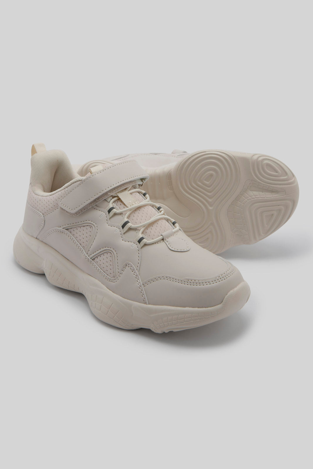 Redtag-Beige-Velcro-Sneaker-Category:Trainers,-Colour:Beige,-Deals:New-In,-Filter:Women's-Footwear,-New-In-Women-FOO,-Non-Sale,-Section:Women,-W22B,-Women-Trainers-Women's-