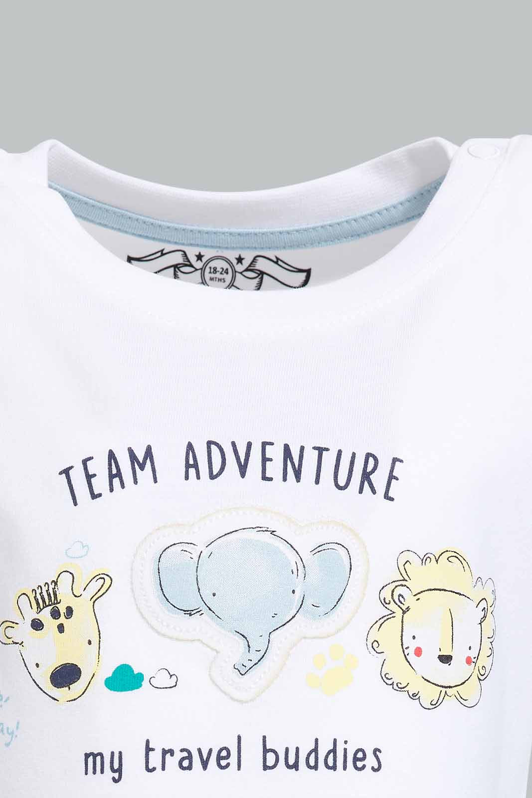 Redtag-White-Patch-Short-Slv-Safari-Tshirt-Category:T-Shirts,-Colour:White,-Deals:New-In,-Filter:Infant-Boys-(3-to-24-Mths),-INB-T-Shirts,-New-In-INB-APL,-Non-Sale,-Section:Boys-(0-to-14Yrs),-W22O-Infant-Boys-3 to 24 Months