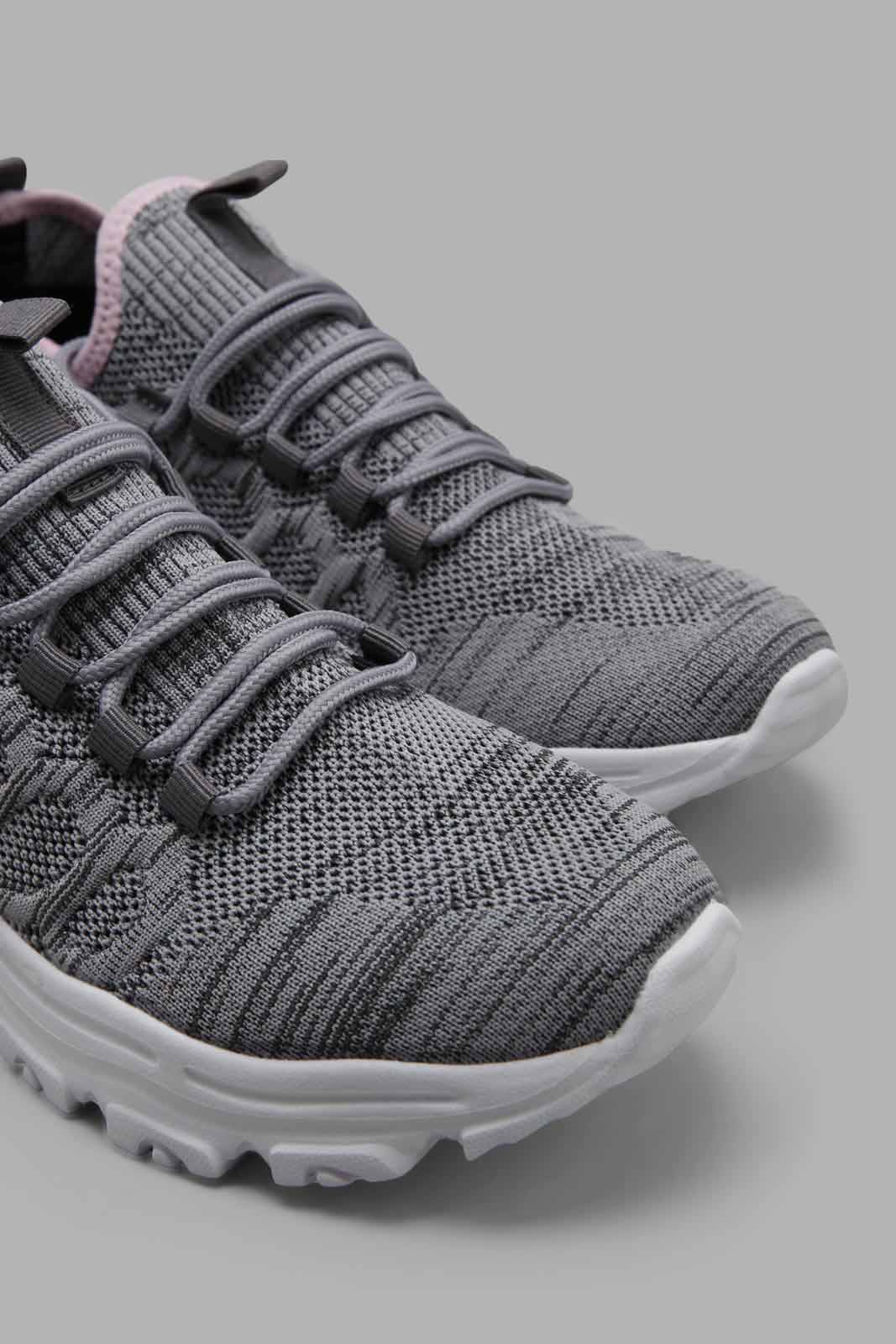 Redtag-Grey-Melange-Lace-Up-Sneaker-Category:Trainers,-Colour:Grey,-Deals:New-In,-Filter:Women's-Footwear,-New-In-Women-FOO,-Non-Sale,-Section:Women,-W22A,-Women-Trainers-Women's-