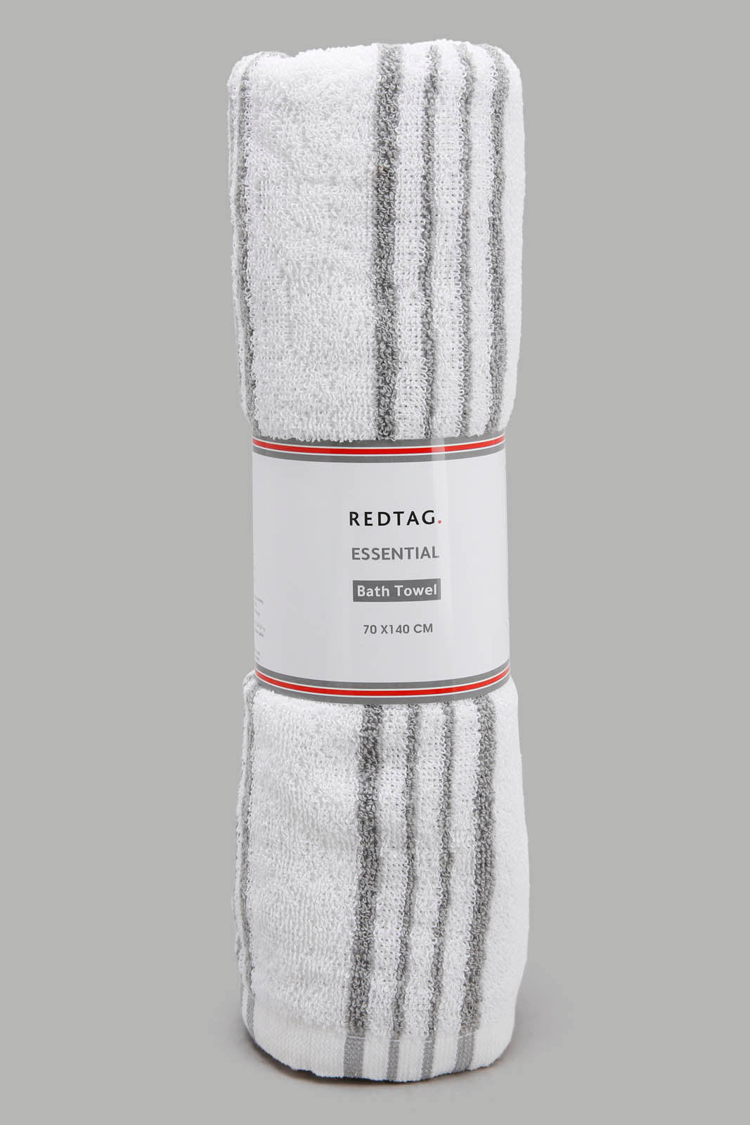 Redtag-Grey-Stripe-Bath-Towel-Category:Towels,-Colour:Grey,-Deals:New-In,-Filter:Home-Bathroom,-HMW-BAC-Towels,-New-In-HMW-BAC,-Non-Sale,-Section:Homewares,-W22A-Home-Bathroom-