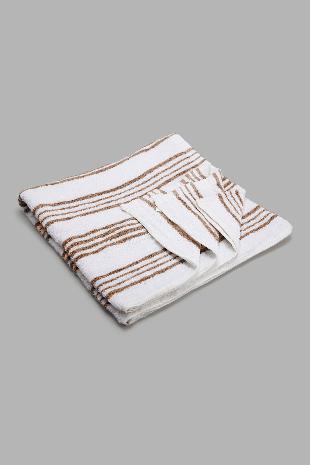 Redtag-Beige-Stripe-Bath-Towel-Category:Towels,-Colour:Beige,-Deals:New-In,-Filter:Home-Bathroom,-HMW-BAC-Towels,-New-In-HMW-BAC,-Non-Sale,-Section:Homewares,-W22A-Home-Bathroom-
