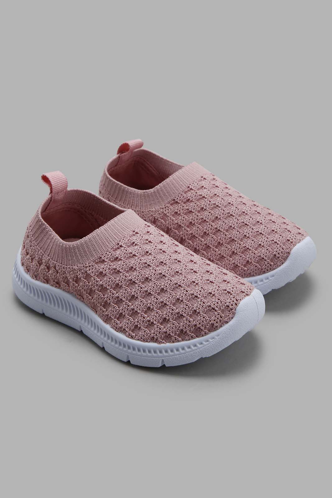 Redtag-Pink-Slip-On-Pump-Category:Trainers,-Colour:Pink,-Deals:New-In,-Filter:Girls-Footwear-(1-to-3-Yrs),-ING-Trainers,-New-In-ING-FOO,-Non-Sale,-Section:Girls-(0-to-14Yrs),-W22B-Infant-Girls-1 to 3 Years