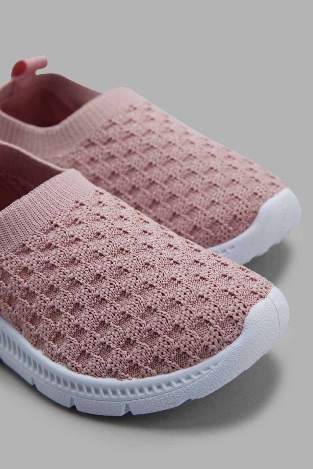Redtag-Pink-Slip-On-Pump-Category:Trainers,-Colour:Pink,-Deals:New-In,-Filter:Girls-Footwear-(1-to-3-Yrs),-ING-Trainers,-New-In-ING-FOO,-Non-Sale,-Section:Girls-(0-to-14Yrs),-W22B-Infant-Girls-1 to 3 Years
