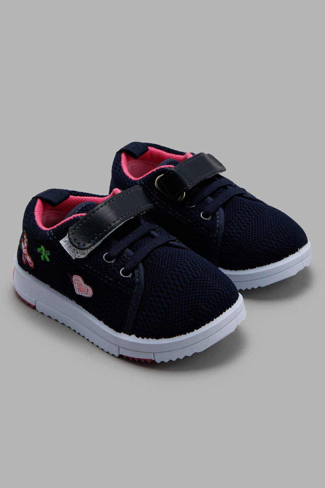 Redtag-Navy-Velcro-Strap-Pump-Category:Trainers,-Colour:Navy,-Deals:New-In,-Filter:Girls-Footwear-(1-to-3-Yrs),-ING-Trainers,-New-In-ING-FOO,-Non-Sale,-Section:Girls-(0-to-14Yrs),-W22B-Infant-Girls-1 to 3 Years