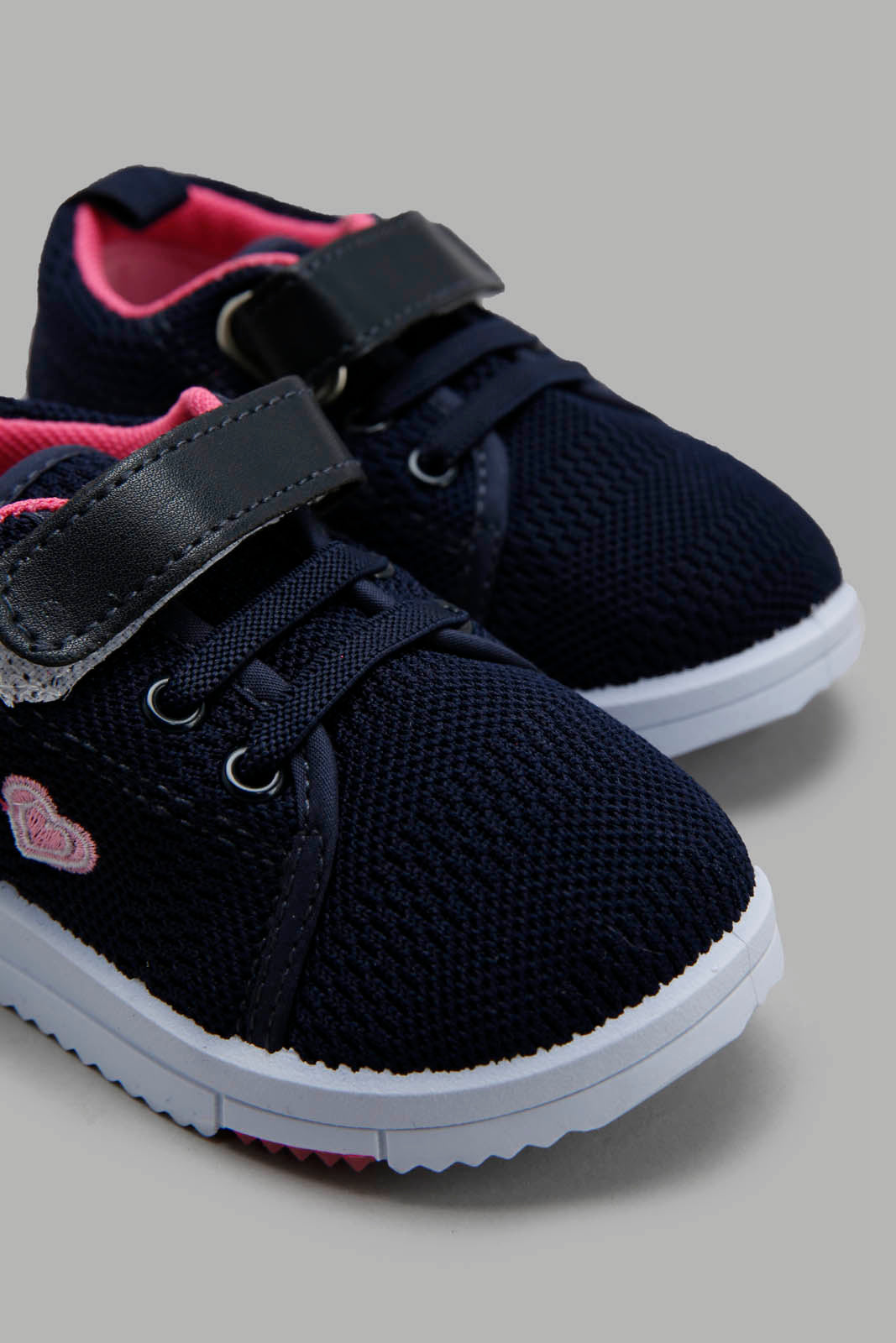 Redtag-Navy-Velcro-Strap-Pump-Category:Trainers,-Colour:Navy,-Deals:New-In,-Filter:Girls-Footwear-(1-to-3-Yrs),-ING-Trainers,-New-In-ING-FOO,-Non-Sale,-Section:Girls-(0-to-14Yrs),-W22B-Infant-Girls-1 to 3 Years