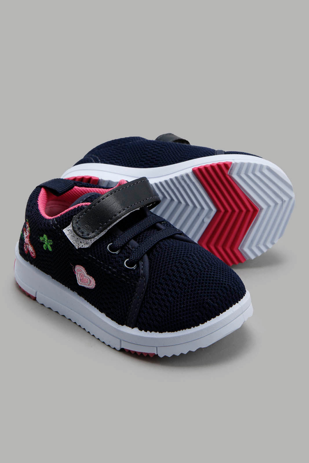 Redtag-Navy-Velcro-Strap-Pump-Category:Trainers,-Colour:Navy,-Deals:New-In,-Filter:Girls-Footwear-(1-to-3-Yrs),-ING-Trainers,-New-In-ING-FOO,-Non-Sale,-Section:Girls-(0-to-14Yrs),-W22B-Infant-Girls-1 to 3 Years