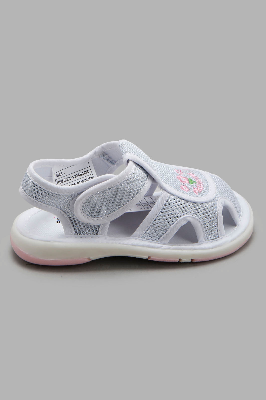 Redtag-White-Floral-Embroidered-Pump-Category:Trainers,-Colour:White,-Deals:New-In,-Filter:Girls-Footwear-(1-to-3-Yrs),-ING-Trainers,-New-In-ING-FOO,-Non-Sale,-Section:Girls-(0-to-14Yrs),-W22B-Infant-Girls-1 to 3 Years