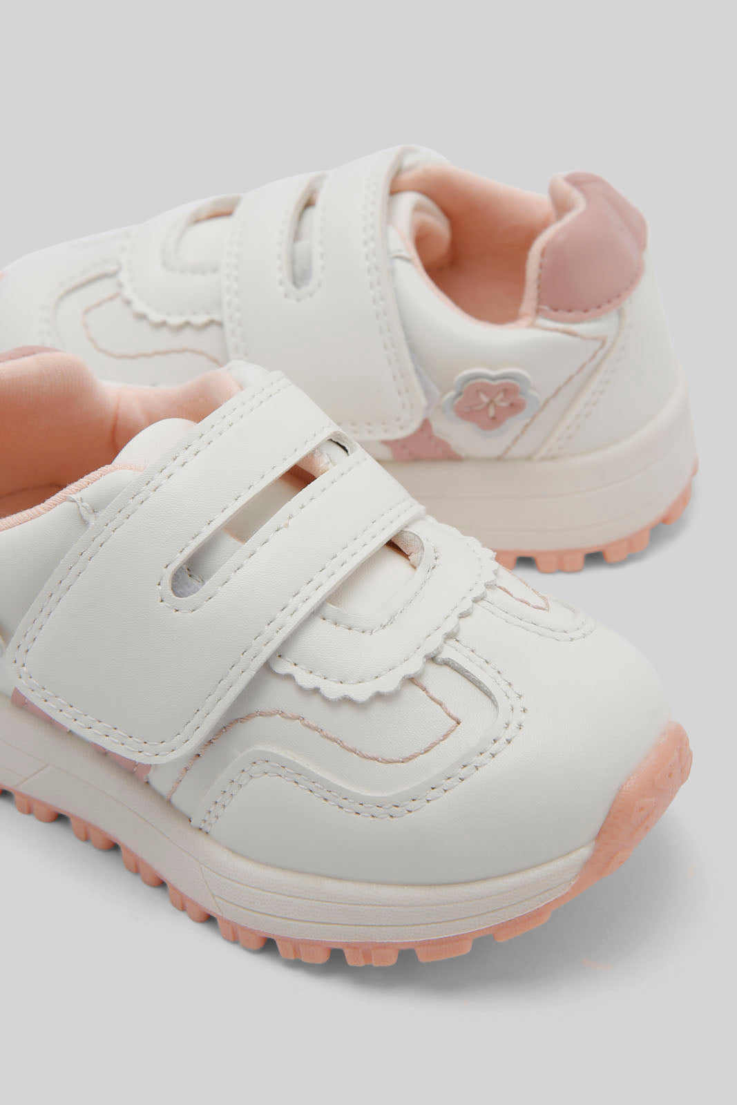 Redtag-Pink-Velcro-Sneaker-Category:Shoes,-Colour:Pink,-Deals:New-In,-Dept:Girls,-Filter:Girls-Footwear-(1-to-3-Yrs),-ING-Shoes,-New-In-ING-FOO,-Non-Sale,-Section:Girls-(0-to-14Yrs),-W22B-Infant-Girls-1 to 3 Years