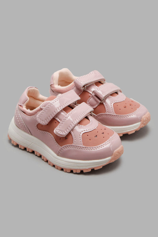 Redtag-Pink-Velcro-Sneaker-Category:Shoes,-Colour:Pink,-Deals:New-In,-Filter:Girls-Footwear-(1-to-3-Yrs),-ING-Shoes,-New-In-ING-FOO,-Non-Sale,-Section:Girls-(0-to-14Yrs),-W22A-Infant-Girls-1 to 3 Years
