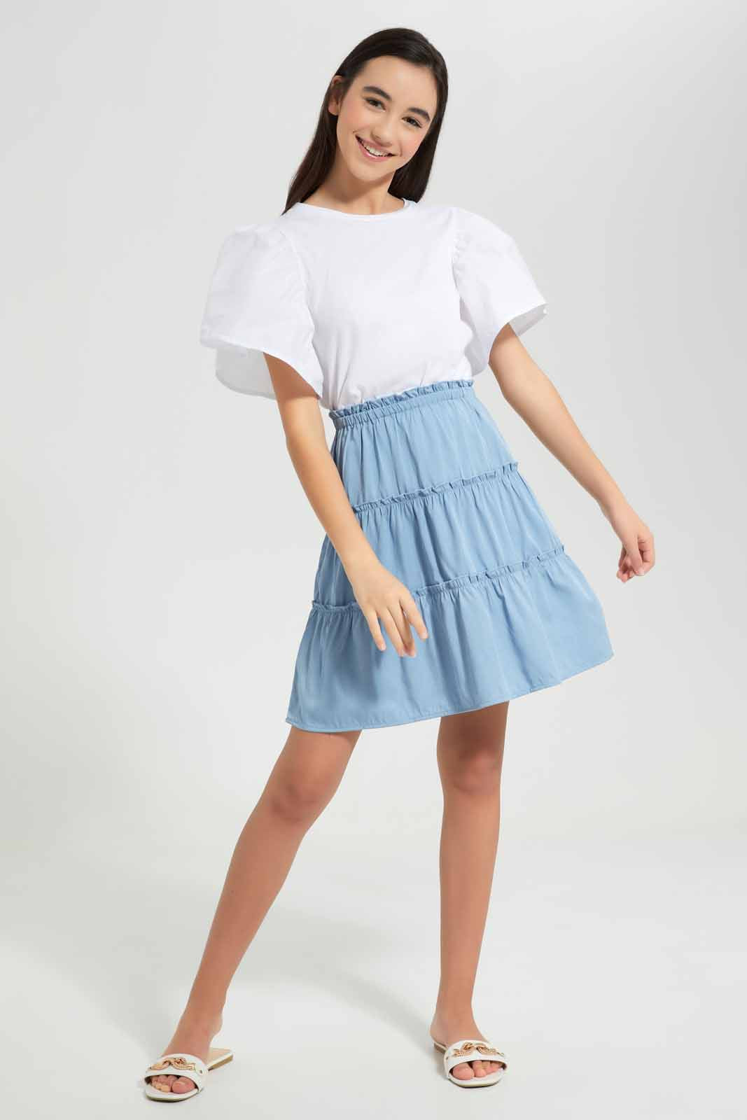 Redtag-Light-Wash-Denim-Skirts-Category:Skirts,-Colour:Blue,-Deals:New-In,-Filter:Senior-Girls-(9-to-14-Yrs),-GSR-Skirts,-New-In-GSR-APL,-Non-Sale,-Section:Girls-(0-to-14Yrs),-W22O-Senior-Girls-9 to 14 Years