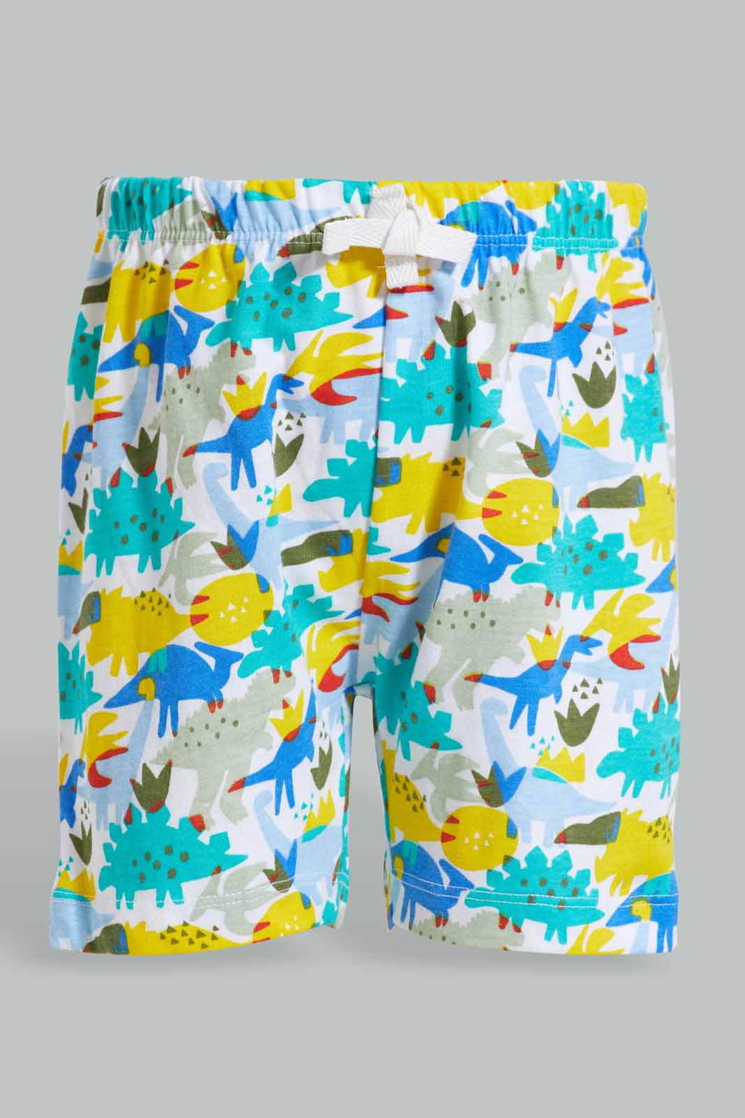 Redtag-Multi-Color-Dino-Allover-Print-Tshirt-With-Jersey-Shorts-Pj-Set-(2-Pack)-Category:Pyjama-Sets,-Colour:Assorted,-Deals:New-In,-Filter:Infant-Boys-(3-to-24-Mths),-INB-Pyjama-Sets,-New-In-INB-APL,-Non-Sale,-Section:Boys-(0-to-14Yrs),-VLM,-W22O-Infant-Boys-3 to 24 Months