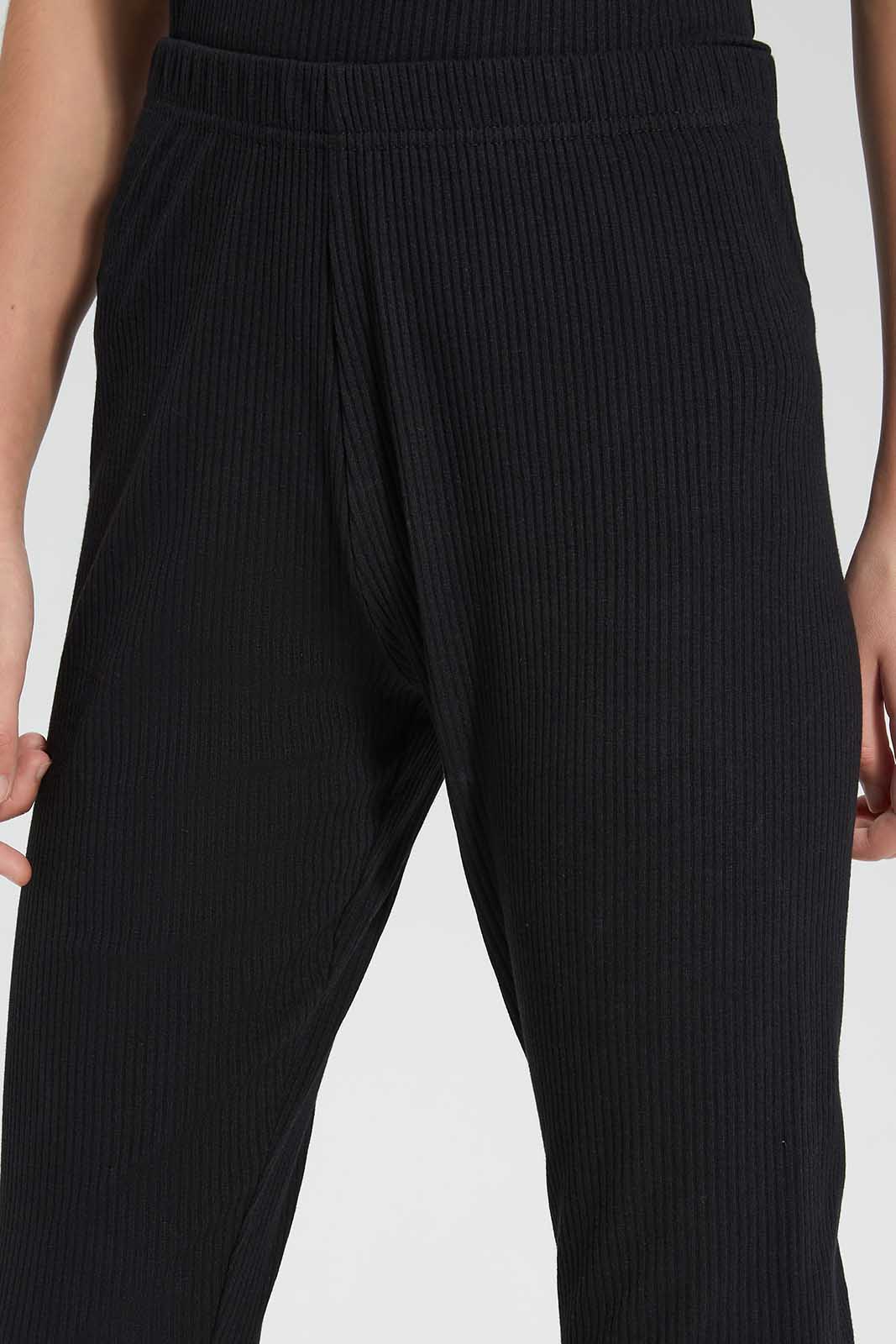 Redtag-Black-Rib-Legging-Category:Leggings,-Colour:Black,-Deals:New-In,-Filter:Senior-Girls-(9-to-14-Yrs),-GSR-Leggings,-New-In-GSR-APL,-Non-Sale,-Section:Girls-(0-to-14Yrs),-TBL,-W22O-Senior-Girls-9 to 14 Years
