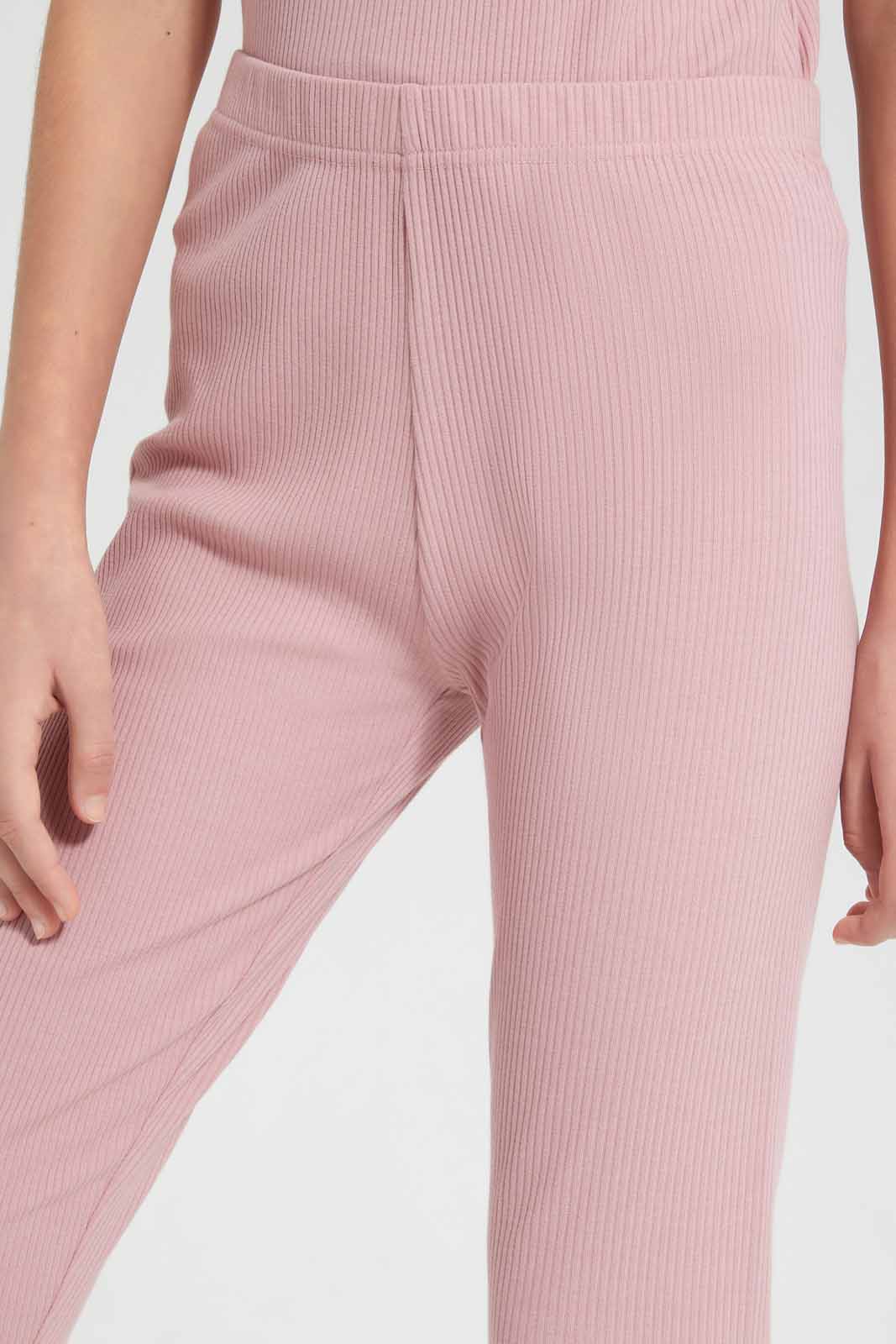 Redtag-Pink-Rib-Legging-Category:Leggings,-Colour:Apricot,-Deals:New-In,-Filter:Senior-Girls-(9-to-14-Yrs),-GSR-Leggings,-New-In-GSR-APL,-Non-Sale,-Section:Girls-(0-to-14Yrs),-TBL,-W22O-Senior-Girls-9 to 14 Years