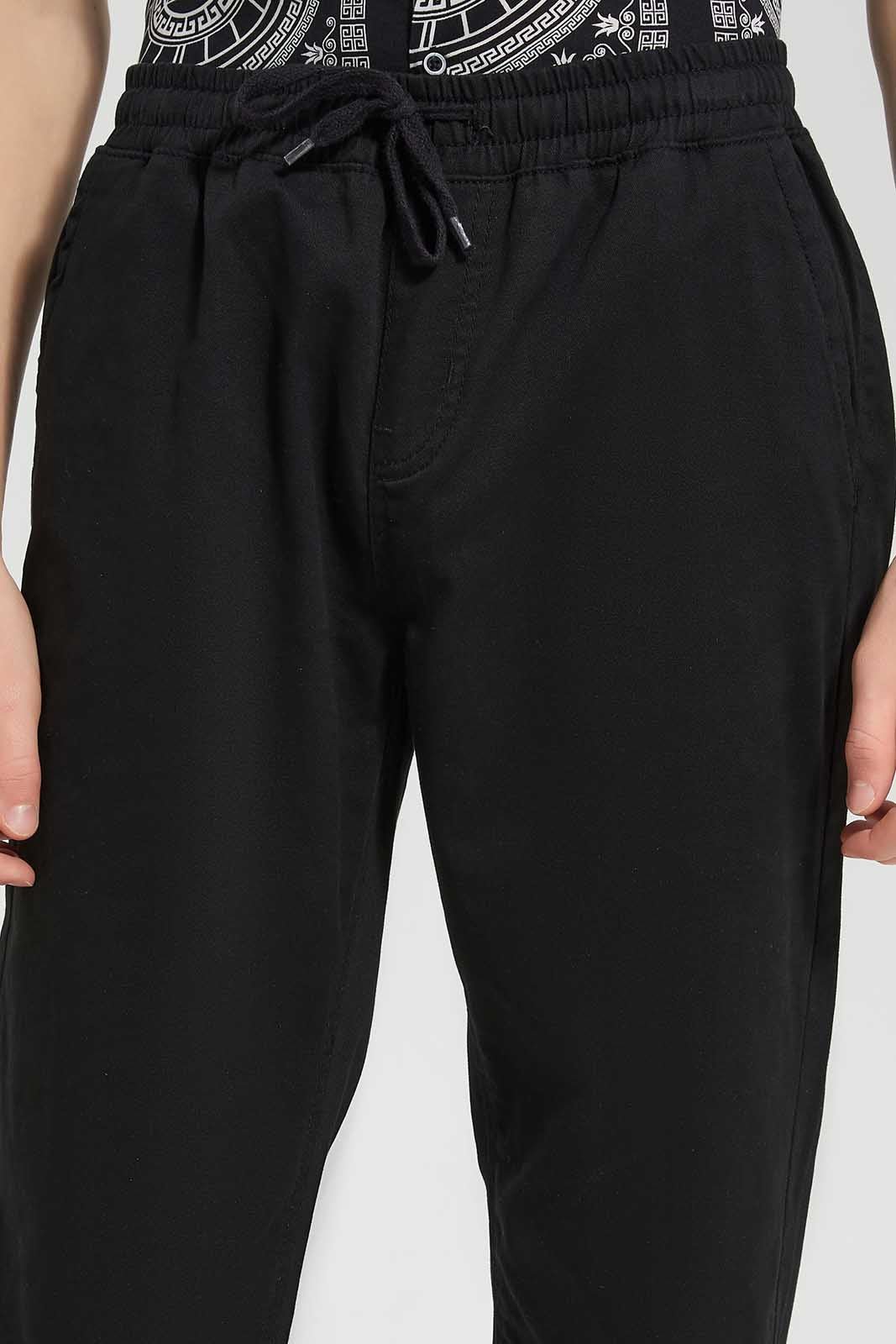 Redtag-Black-Pullon-Casual-Trouser-BSR-Trousers,-Category:Trousers,-Colour:Black,-Deals:New-In,-Filter:Senior-Boys-(8-to-14-Yrs),-New-In-BSR-APL,-Non-Sale,-Section:Boys-(0-to-14Yrs),-TBL,-W22O-Senior-Boys-9 to 14 Years