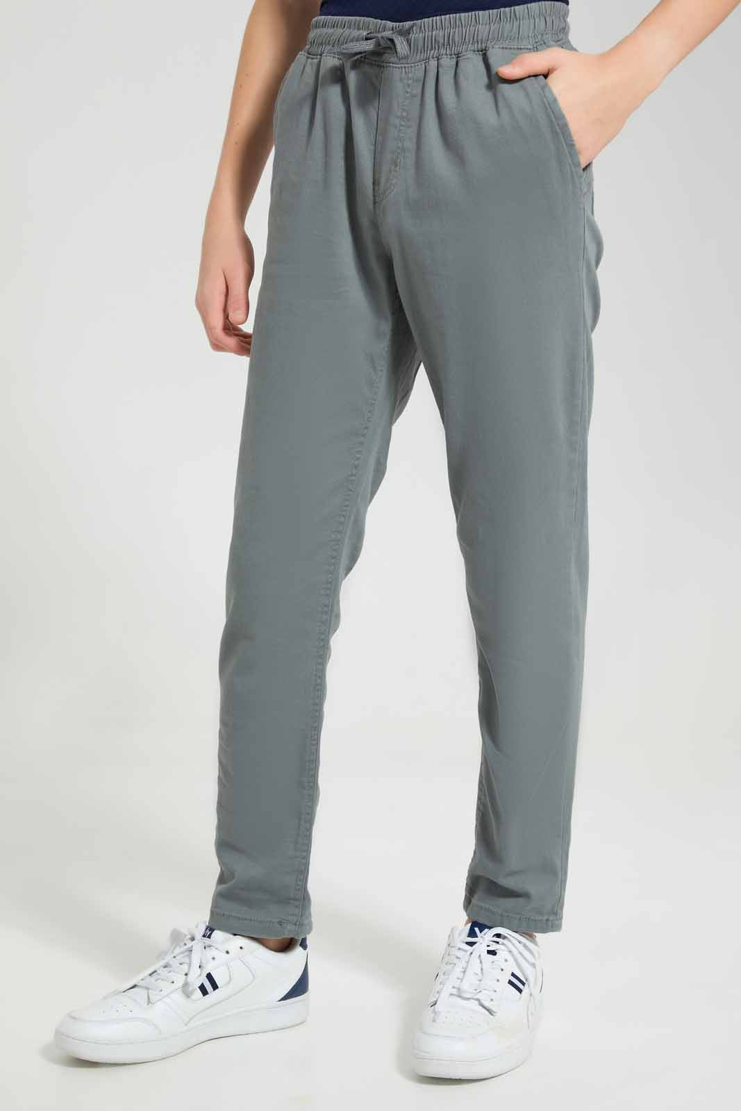 Redtag-Grey-Pullon-Casual-Trouser-BSR-Trousers,-Category:Trousers,-Colour:Grey,-Deals:New-In,-Filter:Senior-Boys-(8-to-14-Yrs),-New-In-BSR-APL,-Non-Sale,-Section:Boys-(0-to-14Yrs),-TBL,-W22O-Senior-Boys-9 to 14 Years