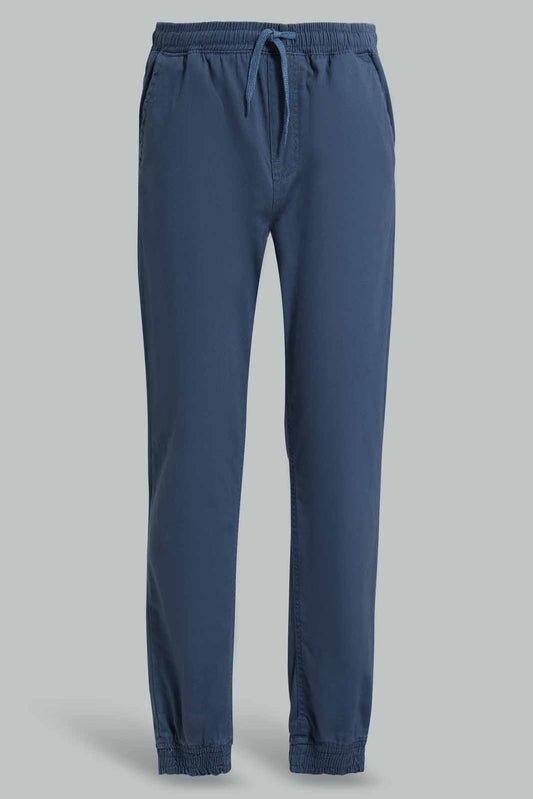 Redtag-Petrol-Blue-Pull-On-Jogger-BSR-Trousers,-Category:Trousers,-Colour:Blue,-Deals:New-In,-Filter:Senior-Boys-(8-to-14-Yrs),-New-In-BSR-APL,-Non-Sale,-Section:Boys-(0-to-14Yrs),-TBL,-W22O-Senior-Boys-9 to 14 Years