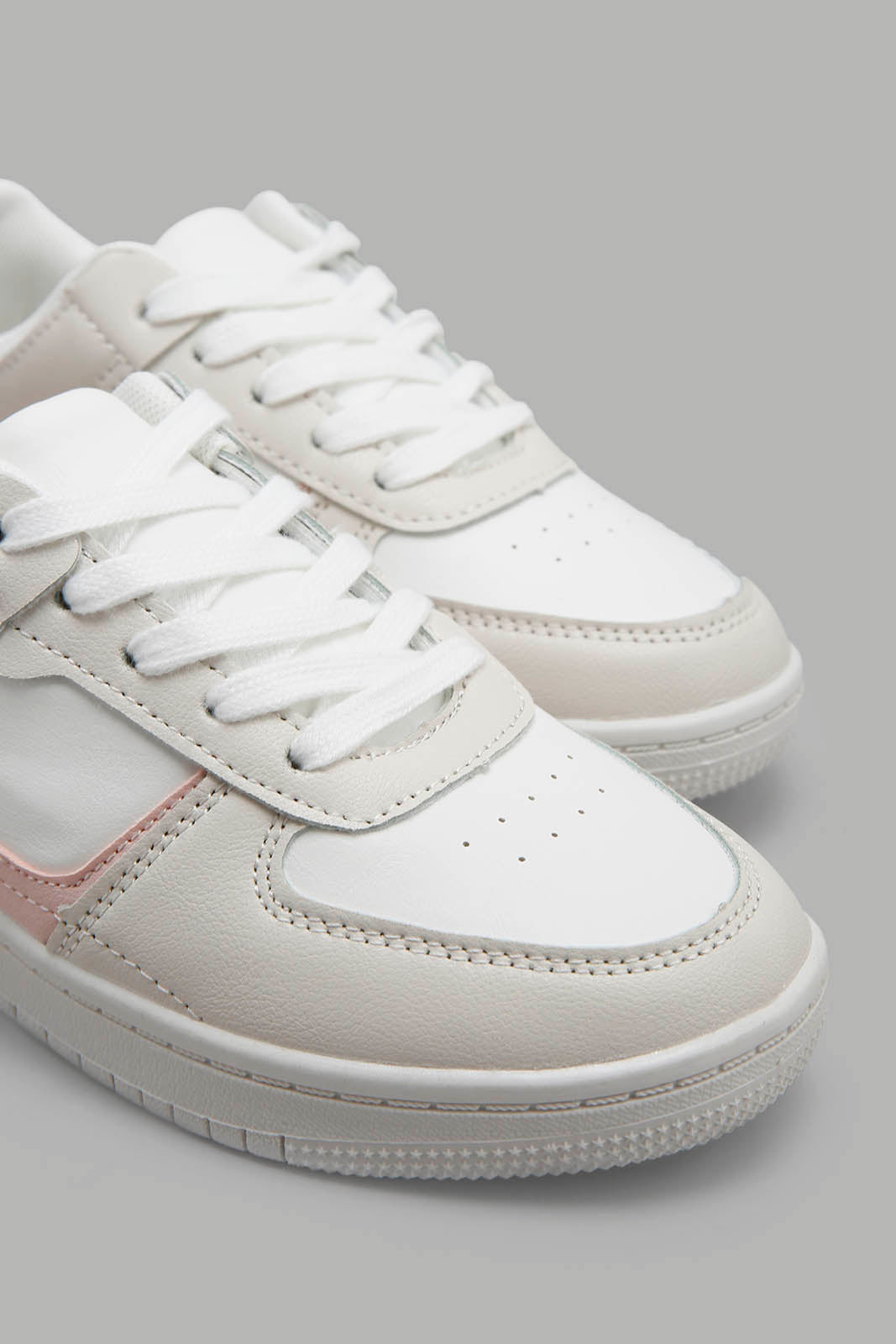 Redtag-Beige-Lace-Up-Sneaker-Category:Trainers,-Colour:Beige,-Deals:New-In,-Filter:Girls-Footwear-(5-to-14-Yrs),-GSR-Trainers,-New-In-GSR-FOO,-Non-Sale,-Section:Girls-(0-to-14Yrs),-W22A-Senior-Girls-5 to 14 Years