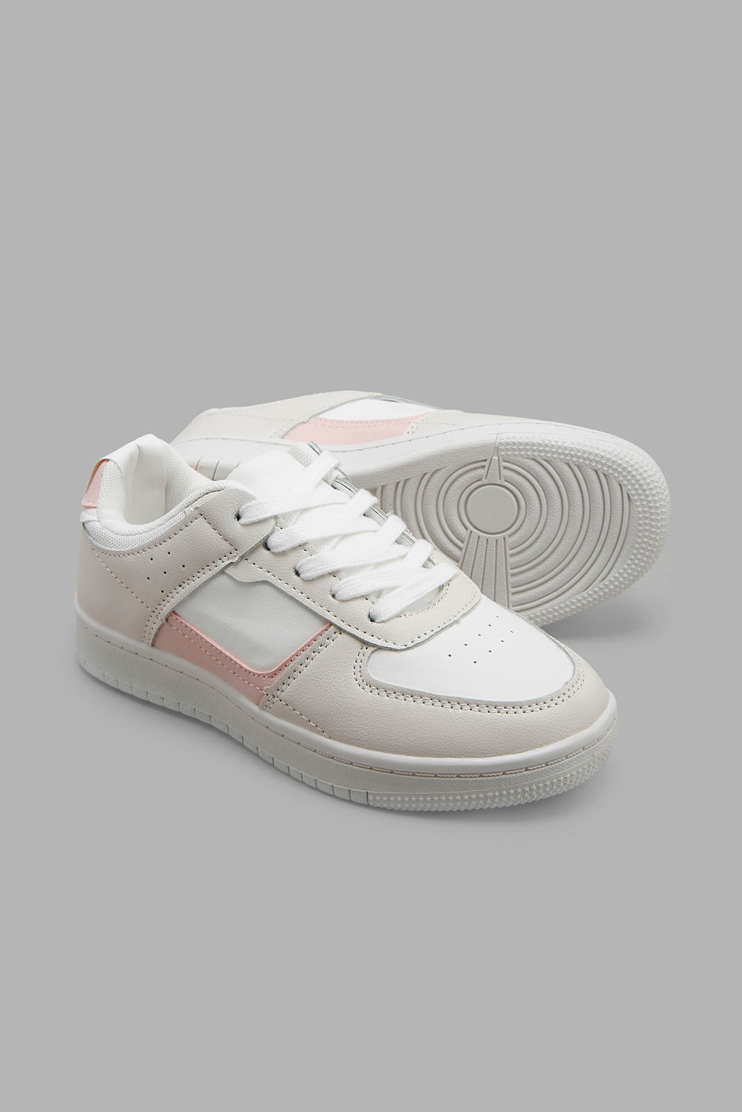 Redtag-Beige-Lace-Up-Sneaker-Category:Trainers,-Colour:Beige,-Deals:New-In,-Filter:Girls-Footwear-(5-to-14-Yrs),-GSR-Trainers,-New-In-GSR-FOO,-Non-Sale,-Section:Girls-(0-to-14Yrs),-W22A-Senior-Girls-5 to 14 Years