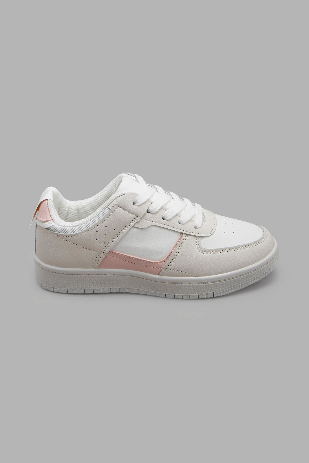 Redtag-Beige-Lace-Up-Sneaker-Category:Trainers,-Colour:Beige,-Deals:New-In,-Filter:Girls-Footwear-(5-to-14-Yrs),-GSR-Trainers,-New-In-GSR-FOO,-Non-Sale,-Section:Girls-(0-to-14Yrs),-W22A-Senior-Girls-5 to 14 Years