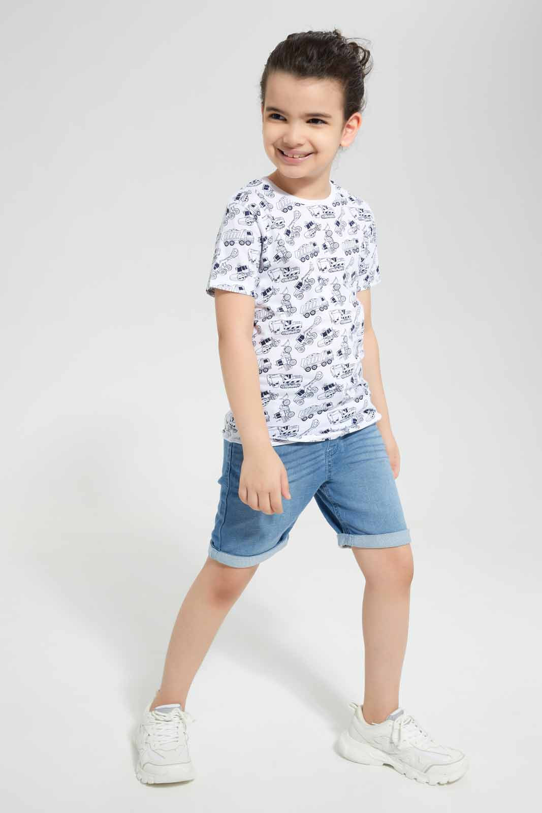 Redtag-Navy-&-Blue-2-Pack-Printed-T-Shirt-BOY-T-Shirts,-Category:T-Shirts,-Colour:Navy,-Deals:New-In,-Filter:Boys-(2-to-8-Yrs),-New-In-BOY-APL,-Non-Sale,-Section:Boys-(0-to-14Yrs),-VLM,-W22O-Boys-2 to 8 Years