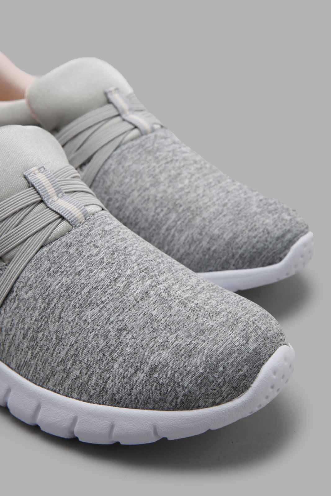Redtag-Grey-Knit-Slip-On-Sneaker-Category:Trainers,-Colour:Grey,-Deals:New-In,-Filter:Girls-Footwear-(5-to-14-Yrs),-GSR-Trainers,-New-In-GSR-FOO,-Non-Sale,-Section:Girls-(0-to-14Yrs),-W22A-Senior-Girls-5 to 14 Years