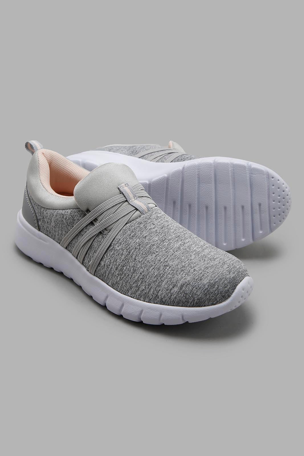 Redtag-Grey-Knit-Slip-On-Sneaker-Category:Trainers,-Colour:Grey,-Deals:New-In,-Filter:Girls-Footwear-(5-to-14-Yrs),-GSR-Trainers,-New-In-GSR-FOO,-Non-Sale,-Section:Girls-(0-to-14Yrs),-W22A-Senior-Girls-5 to 14 Years