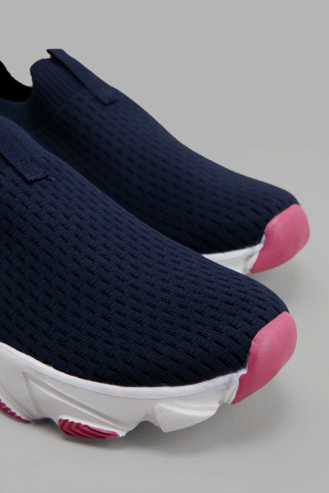 Redtag-Navy-Knit-Sneaker-Category:Trainers,-Colour:Navy,-Deals:New-In,-Filter:Girls-Footwear-(5-to-14-Yrs),-GSR-Trainers,-New-In-GSR-FOO,-Non-Sale,-Section:Girls-(0-to-14Yrs),-W22A-Senior-Girls-5 to 14 Years