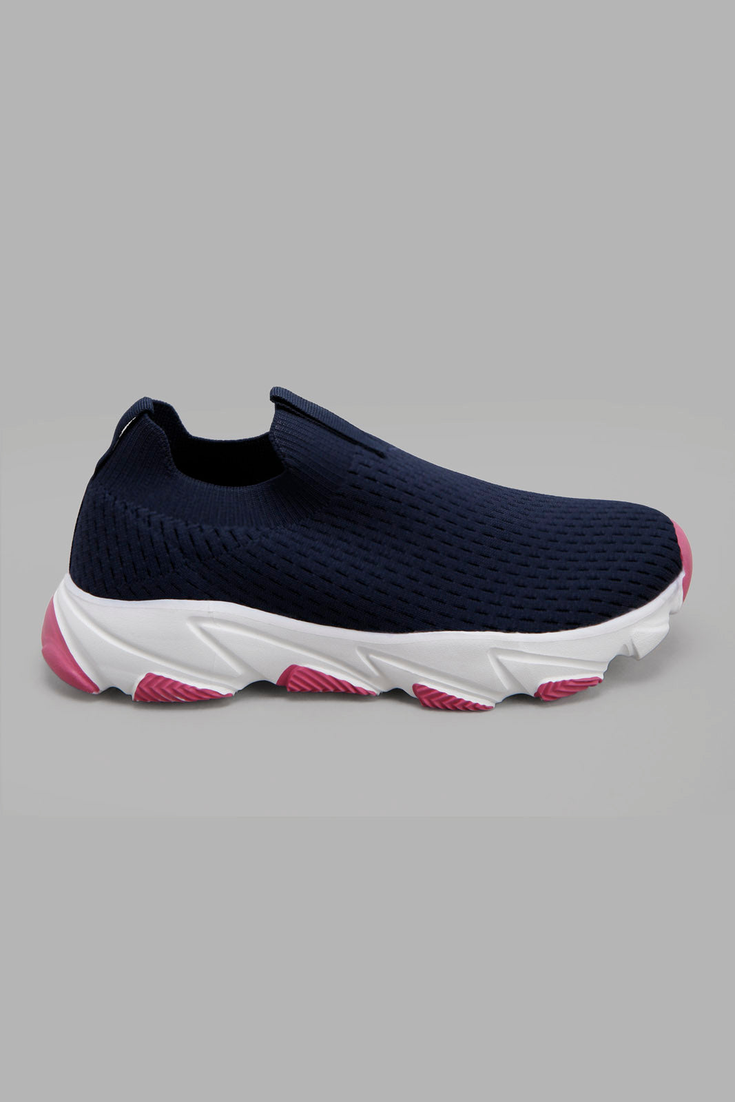 Redtag-Navy-Knit-Sneaker-Category:Trainers,-Colour:Navy,-Deals:New-In,-Filter:Girls-Footwear-(5-to-14-Yrs),-GSR-Trainers,-New-In-GSR-FOO,-Non-Sale,-Section:Girls-(0-to-14Yrs),-W22A-Senior-Girls-5 to 14 Years