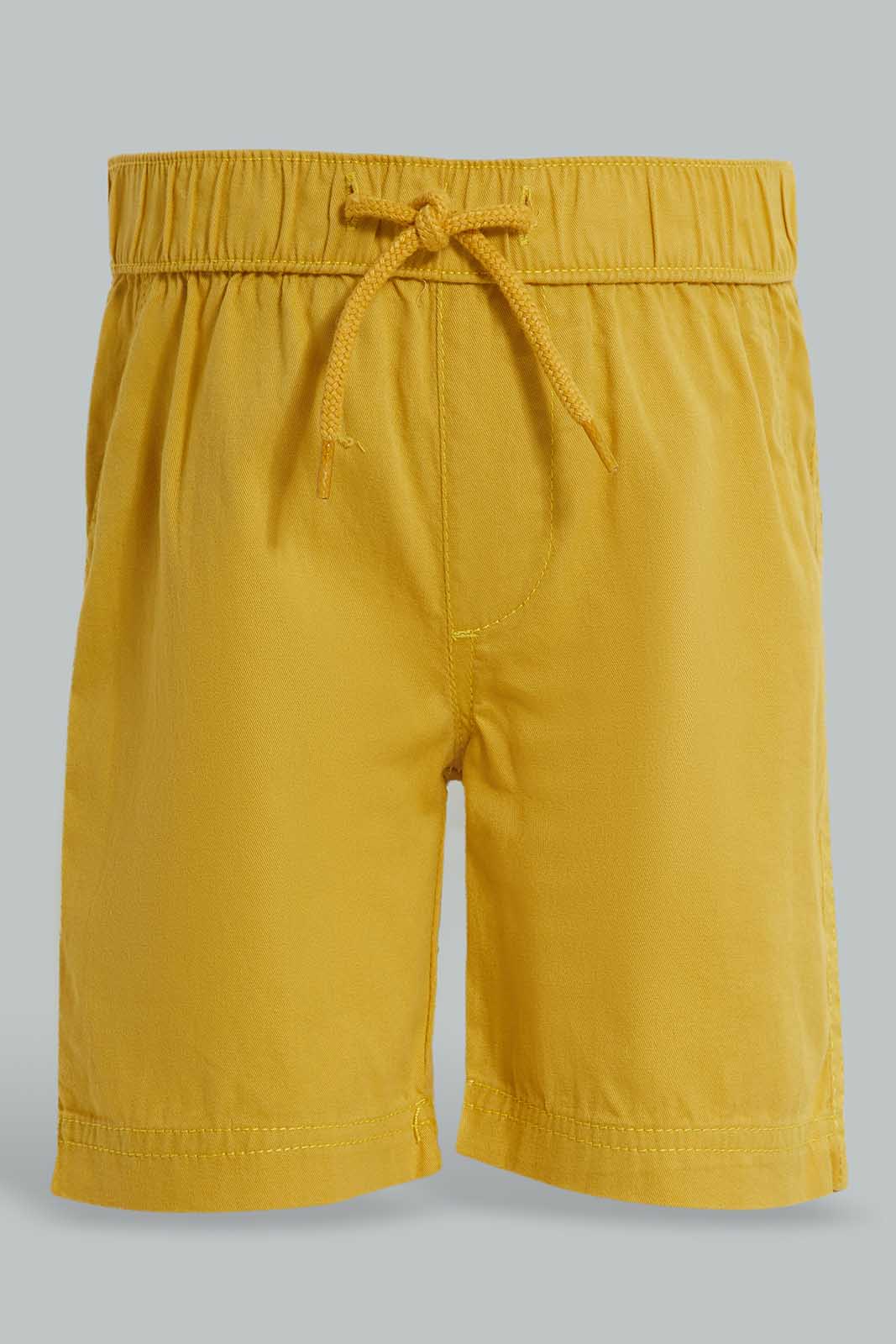 Redtag-Rattan-Trouser-Shorts-Category:Shorts,-Colour:Mustard,-Deals:New-In,-Filter:Infant-Boys-(3-to-24-Mths),-INB-Shorts,-New-In-INB-APL,-Non-Sale,-Section:Boys-(0-to-14Yrs),-VLM,-W22O-Infant-Boys-3 to 24 Months