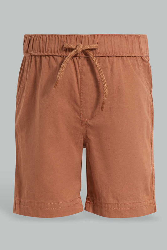 Redtag-Rust-Trouser-Shorts-Category:Shorts,-Colour:Orange,-Deals:New-In,-Filter:Infant-Boys-(3-to-24-Mths),-INB-Shorts,-New-In-INB-APL,-Non-Sale,-Section:Boys-(0-to-14Yrs),-VLM,-W22O-Infant-Boys-3 to 24 Months