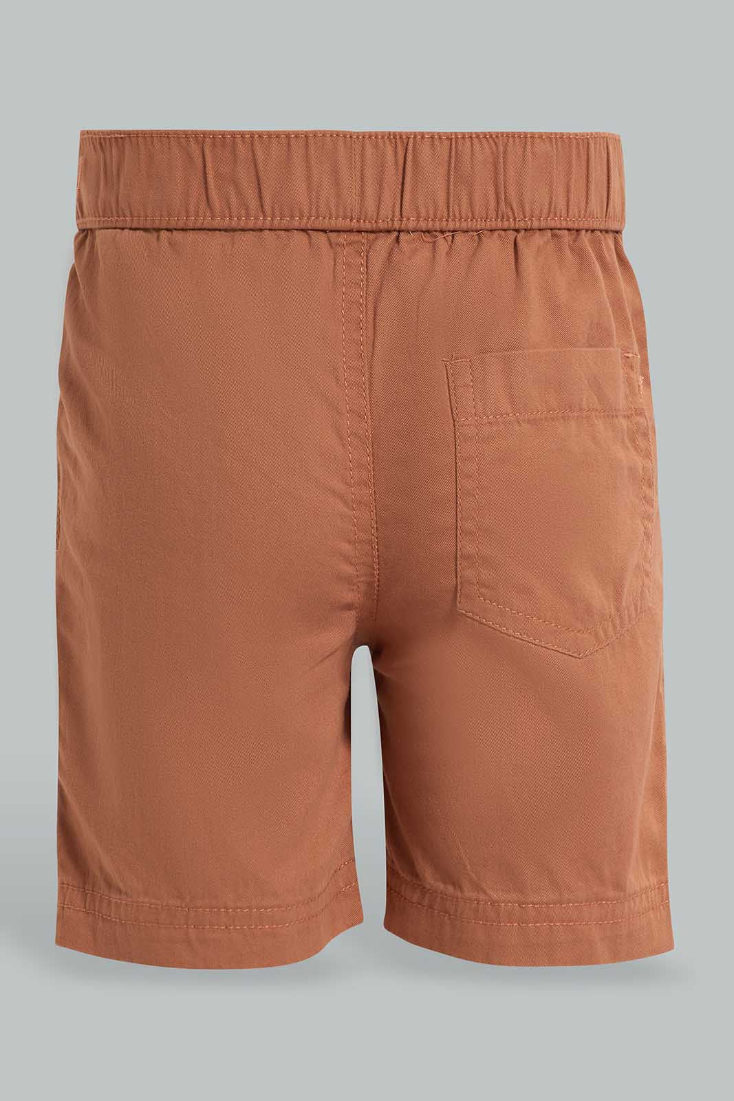 Redtag-Rust-Trouser-Shorts-Category:Shorts,-Colour:Orange,-Deals:New-In,-Filter:Infant-Boys-(3-to-24-Mths),-INB-Shorts,-New-In-INB-APL,-Non-Sale,-Section:Boys-(0-to-14Yrs),-VLM,-W22O-Infant-Boys-3 to 24 Months
