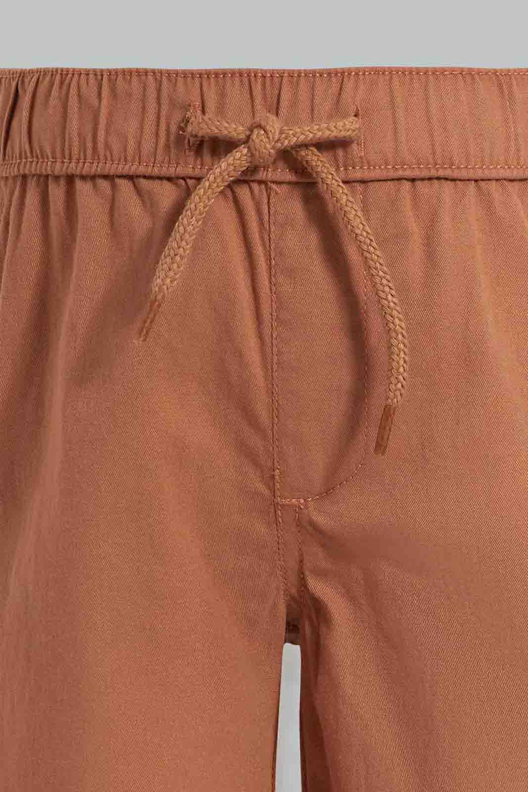 Redtag-Rust-Trouser-Shorts-Category:Shorts,-Colour:Orange,-Deals:New-In,-Filter:Infant-Boys-(3-to-24-Mths),-INB-Shorts,-New-In-INB-APL,-Non-Sale,-Section:Boys-(0-to-14Yrs),-VLM,-W22O-Infant-Boys-3 to 24 Months