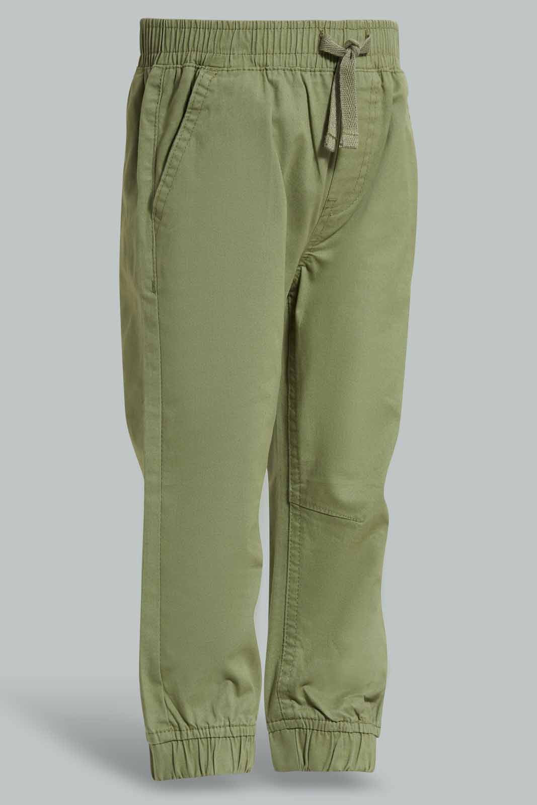 Redtag-Oil-Green-Chino-Jogger-Category:Trousers,-Colour:Green,-Deals:New-In,-Filter:Infant-Boys-(3-to-24-Mths),-INB-Trousers,-New-In-INB-APL,-Non-Sale,-Section:Boys-(0-to-14Yrs),-W22O-Infant-Boys-3 to 24 Months