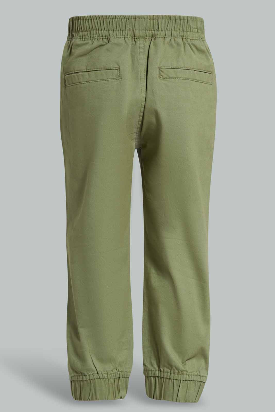 Redtag-Oil-Green-Chino-Jogger-Category:Trousers,-Colour:Green,-Deals:New-In,-Filter:Infant-Boys-(3-to-24-Mths),-INB-Trousers,-New-In-INB-APL,-Non-Sale,-Section:Boys-(0-to-14Yrs),-W22O-Infant-Boys-3 to 24 Months