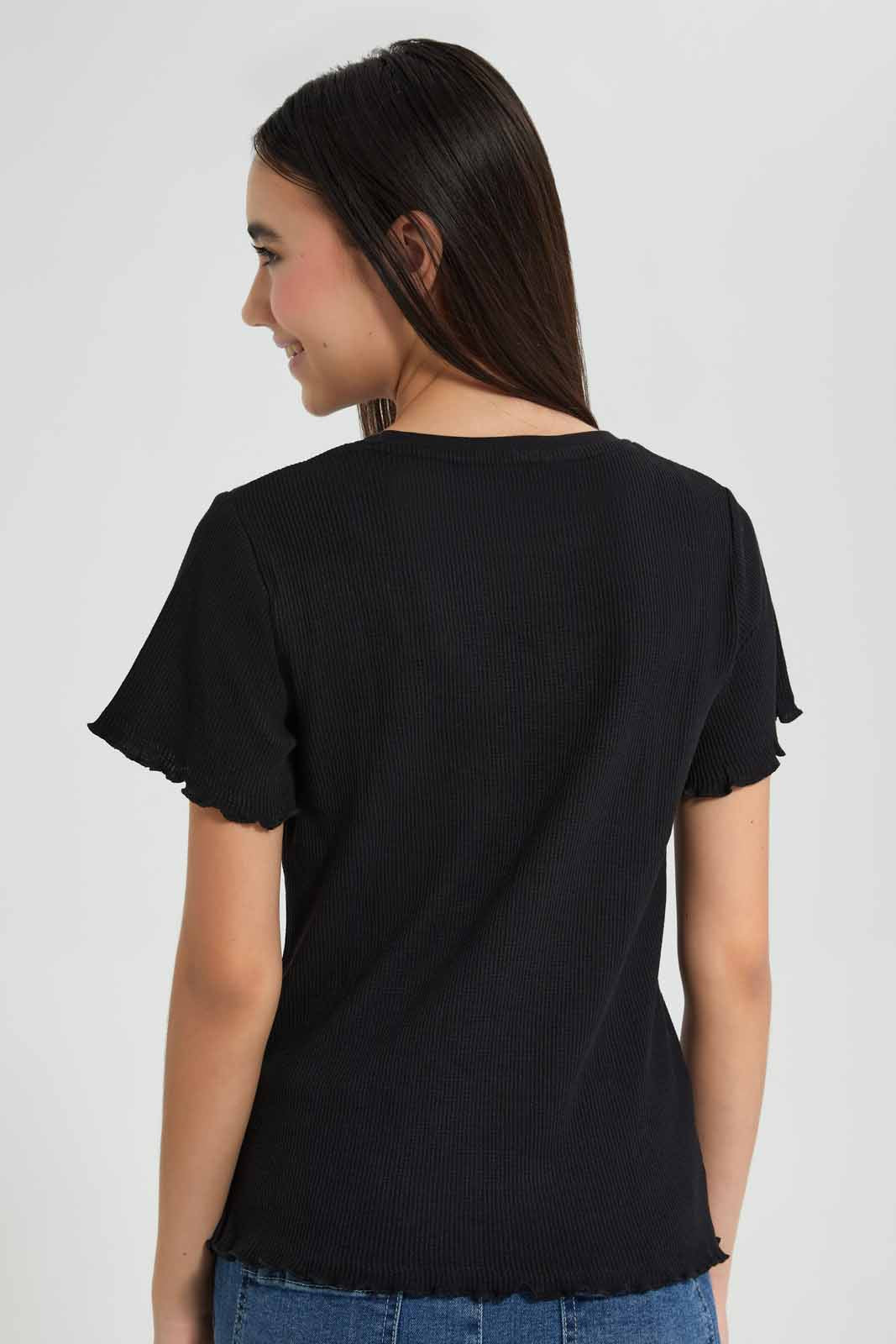 Redtag-Pink-Ditsy-Print-Waffle-Top-Category:T-Shirts,-Colour:Assorted,-Deals:New-In,-Filter:Senior-Girls-(9-to-14-Yrs),-GSR-T-Shirts,-New-In-GSR-APL,-Non-Sale,-Section:Girls-(0-to-14Yrs),-TBL,-W22O-Senior-Girls-9 to 14 Years