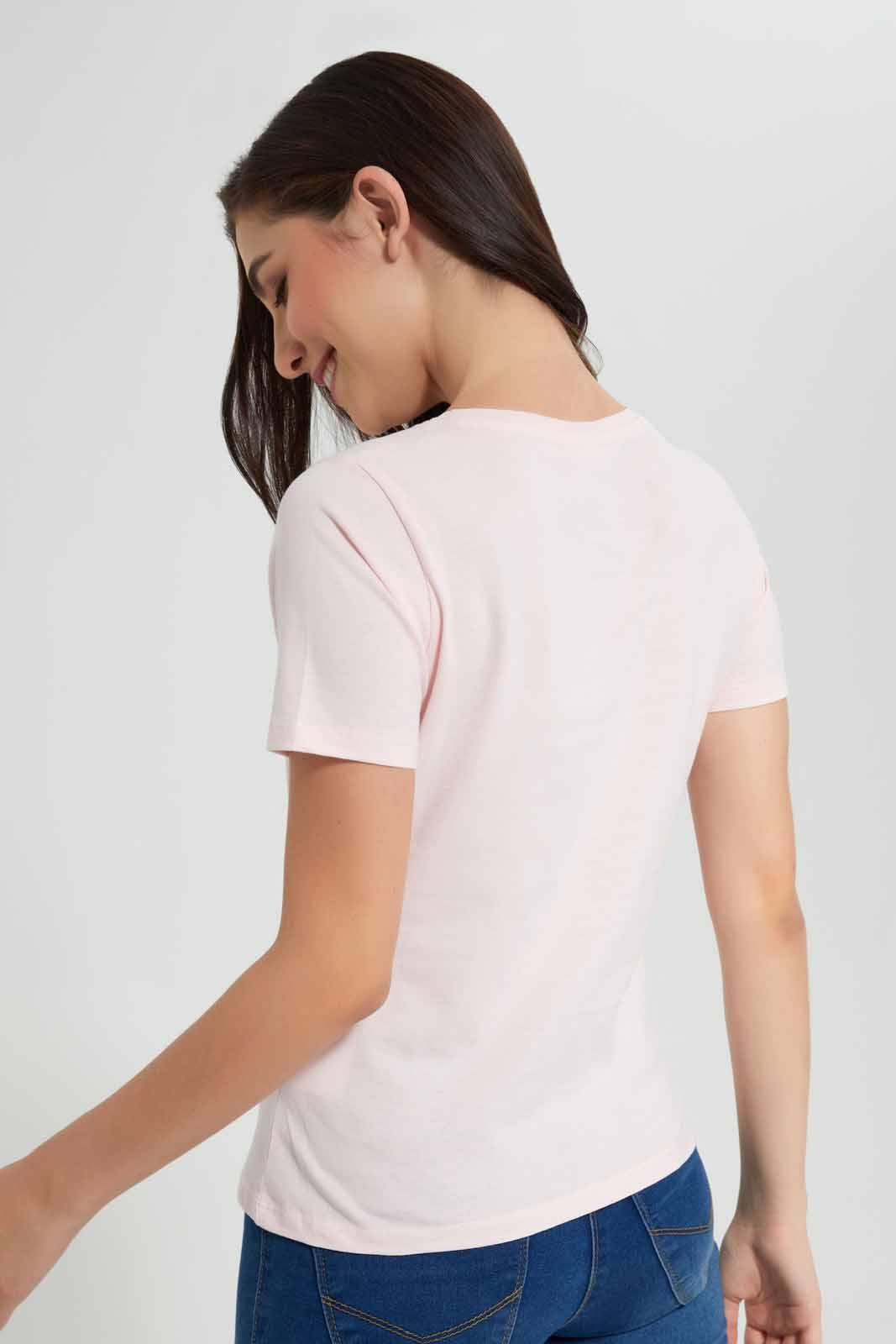 Redtag-Pink-Tom-&-Jerry-Printed-T-Shirt-Category:T-Shirts,-CHR,-Colour:Apricot,-Deals:New-In,-Filter:Women's-Clothing,-New-In-Women,-Non-Sale,-Section:Women,-TBL,-W22O,-Women-T-Shirts-Women's-