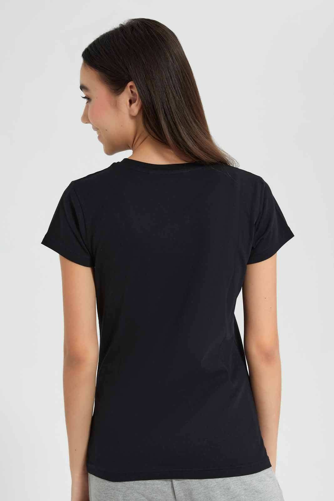 Redtag-Black-Basic-T-Shirt-Category:T-Shirts,-Colour:Black,-Deals:New-In,-Filter:Senior-Girls-(9-to-14-Yrs),-GSR-T-Shirts,-New-In-GSR-APL,-Non-Sale,-Section:Girls-(0-to-14Yrs),-TBL,-W22O-Senior-Girls-9 to 14 Years