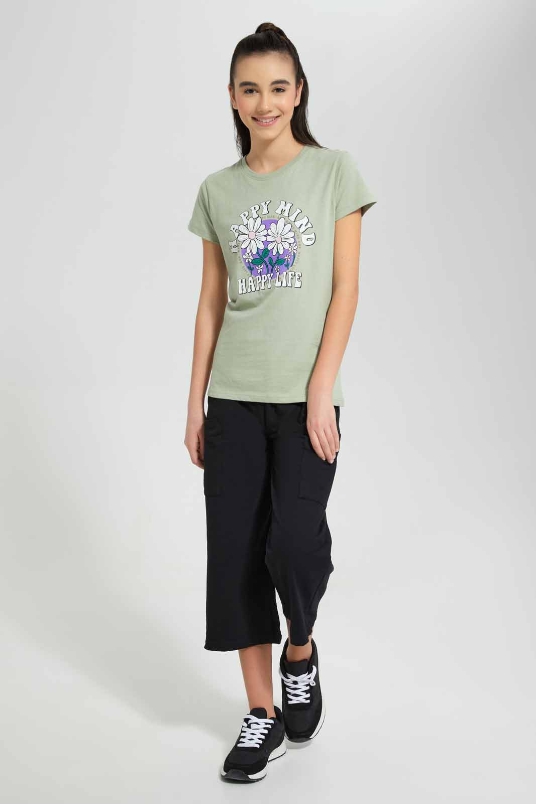 Redtag-Mint-Basic-T-Shirt-Category:T-Shirts,-Colour:Mint,-Deals:New-In,-Filter:Senior-Girls-(9-to-14-Yrs),-GSR-T-Shirts,-New-In-GSR-APL,-Non-Sale,-Section:Girls-(0-to-14Yrs),-TBL,-W22O-Senior-Girls-9 to 14 Years