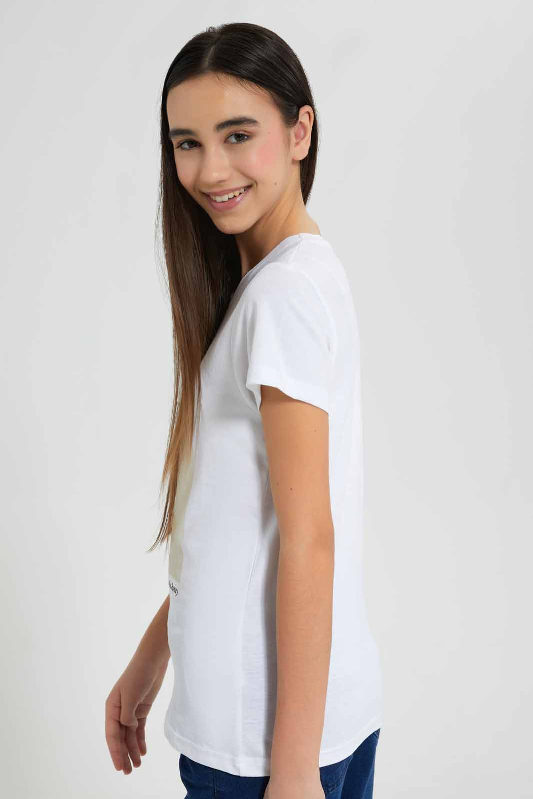 Redtag-White-Basic-T-Shirt-Category:T-Shirts,-Colour:White,-Deals:New-In,-Filter:Senior-Girls-(9-to-14-Yrs),-GSR-T-Shirts,-New-In-GSR-APL,-Non-Sale,-Section:Girls-(0-to-14Yrs),-TBL,-W22O-Senior-Girls-9 to 14 Years