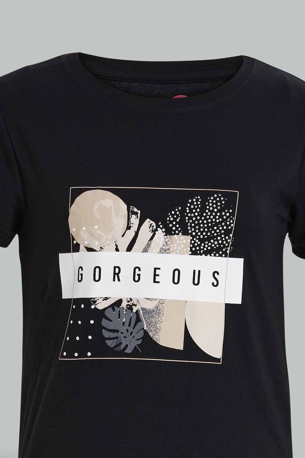 Redtag-Black-Basic-T-Shirts-Category:T-Shirts,-Colour:Black,-Deals:New-In,-Filter:Senior-Girls-(9-to-14-Yrs),-GSR-T-Shirts,-New-In-GSR-APL,-Non-Sale,-Section:Girls-(0-to-14Yrs),-TBL,-W22O-Senior-Girls-9 to 14 Years