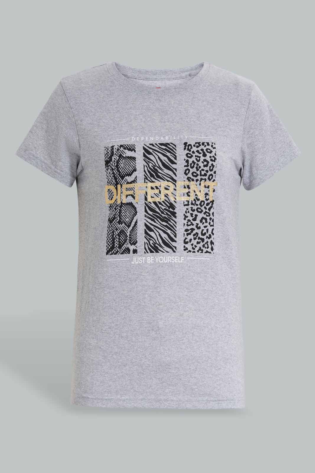 Redtag-Mid-Grey-Basic-T-Shirts-Category:T-Shirts,-Colour:Grey,-Deals:New-In,-Filter:Senior-Girls-(9-to-14-Yrs),-GSR-T-Shirts,-New-In-GSR-APL,-Non-Sale,-Section:Girls-(0-to-14Yrs),-TBL,-W22O-Senior-Girls-9 to 14 Years