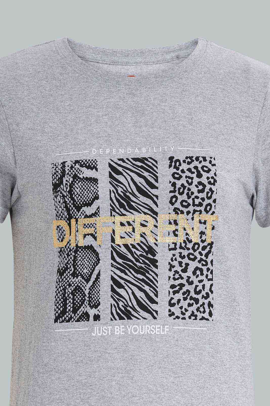 Redtag-Mid-Grey-Basic-T-Shirts-Category:T-Shirts,-Colour:Grey,-Deals:New-In,-Filter:Senior-Girls-(9-to-14-Yrs),-GSR-T-Shirts,-New-In-GSR-APL,-Non-Sale,-Section:Girls-(0-to-14Yrs),-TBL,-W22O-Senior-Girls-9 to 14 Years