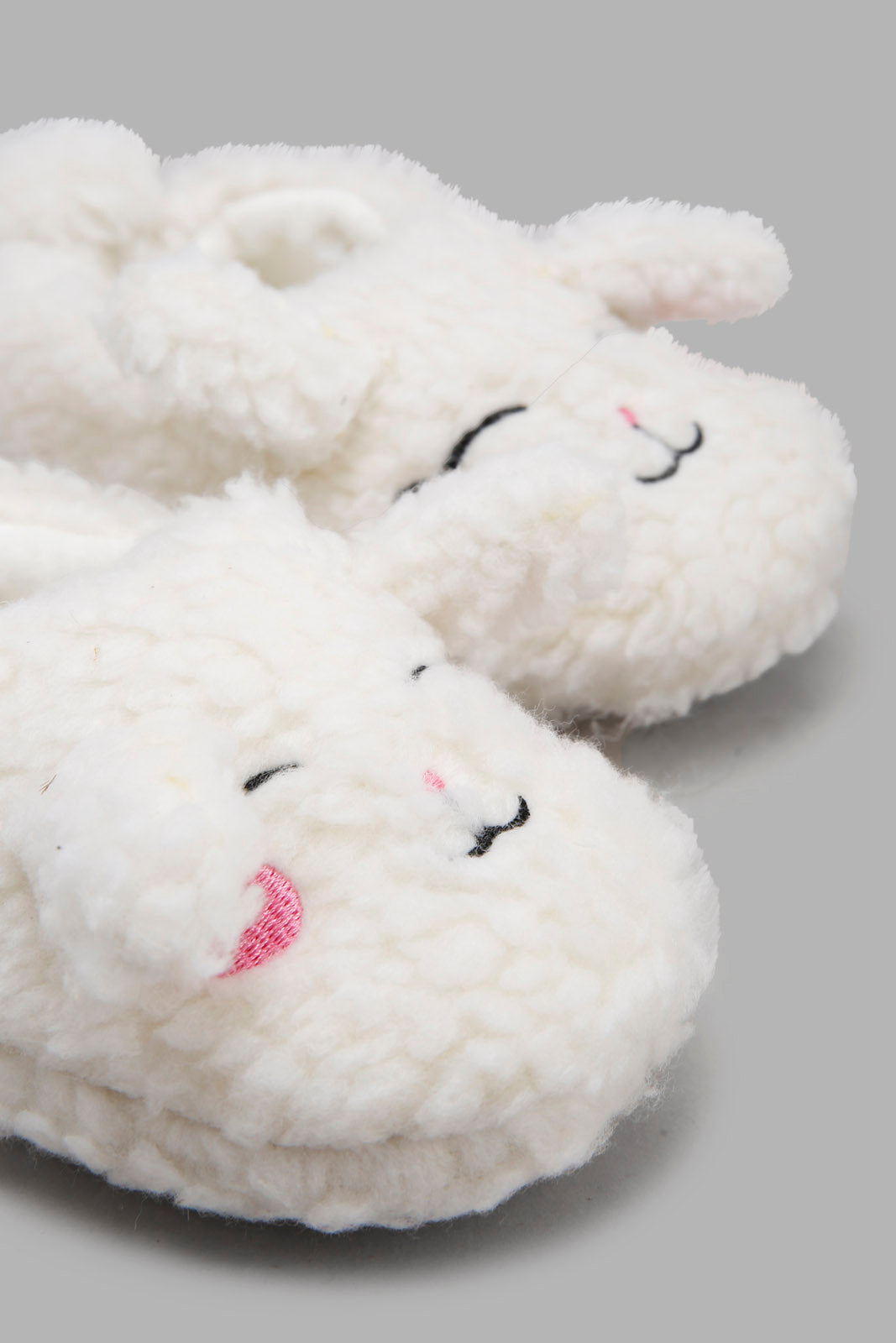 Redtag-White-Bunny-Slippers-Category:Slippers,-CHR,-Colour:White,-Deals:New-In,-Filter:Girls-Footwear-(3-to-5-Yrs),-GIR-Slippers,-New-In-GIR-FOO,-Non-Sale,-Section:Girls-(0-to-14Yrs),-W22B-Girls-3 to 5 Years