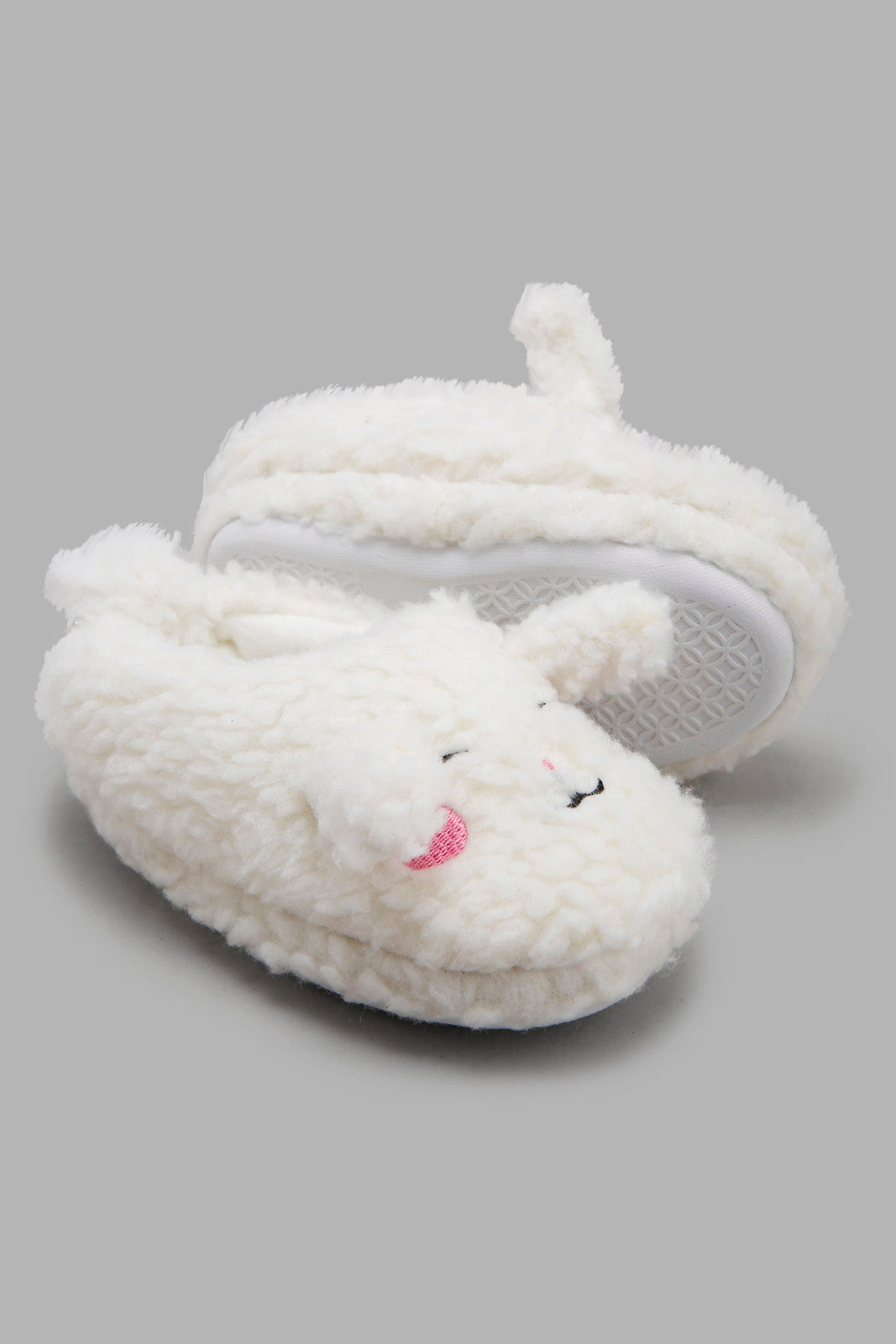 Redtag-White-Bunny-Slippers-Category:Slippers,-CHR,-Colour:White,-Deals:New-In,-Filter:Girls-Footwear-(3-to-5-Yrs),-GIR-Slippers,-New-In-GIR-FOO,-Non-Sale,-Section:Girls-(0-to-14Yrs),-W22B-Girls-3 to 5 Years