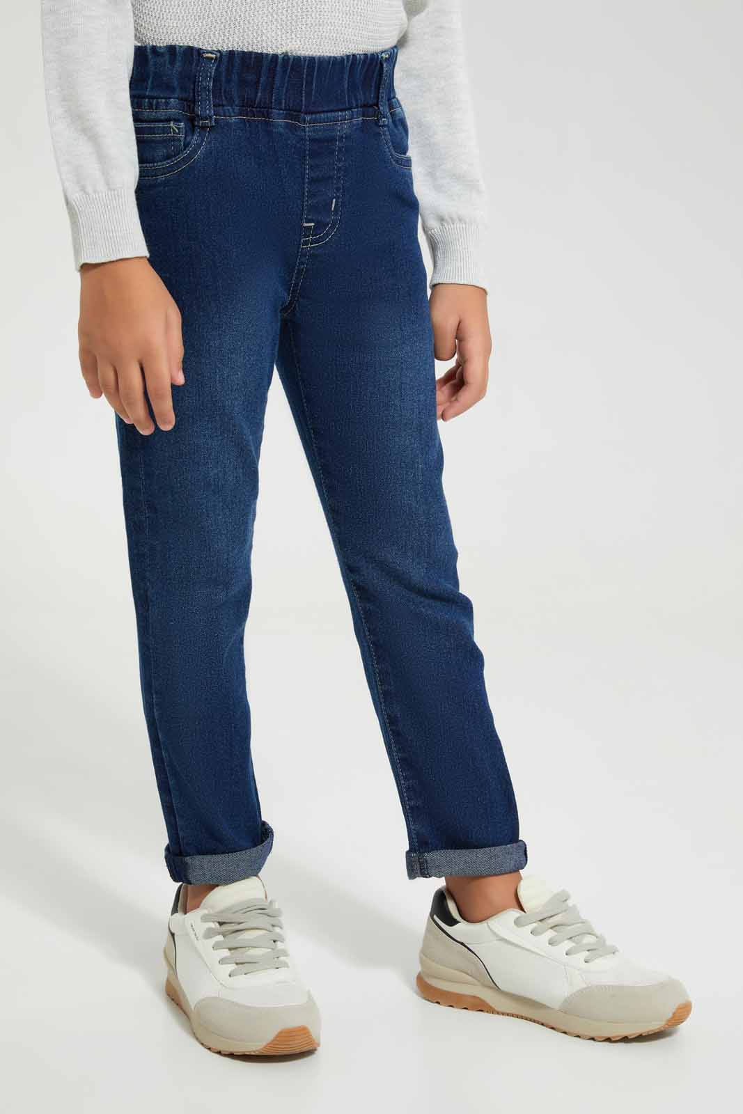 Redtag-Dark-Wash-Relaxed-Fit-Pullon-Jeans-BOY-Jeans,-Category:Jeans,-Colour:Dark-Wash,-Deals:New-In,-Filter:Boys-(2-to-8-Yrs),-FIT-WALL-(FTW),-New-In-BOY-APL,-Non-Sale,-Section:Boys-(0-to-14Yrs),-W22O-Boys-2 to 8 Years
