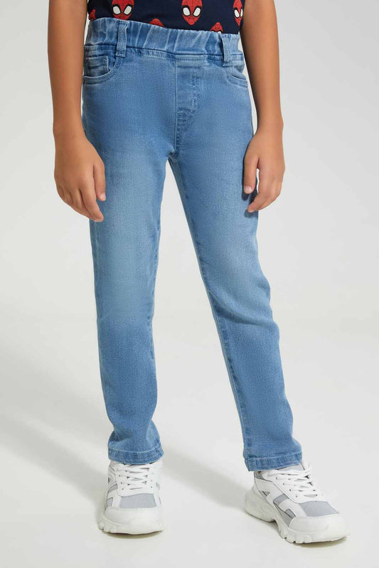 Redtag-Light-Wash-Relaxed-Fit-Pullon-Jeans-BOY-Jeans,-Category:Jeans,-Colour:Light-Wash,-Deals:New-In,-Filter:Boys-(2-to-8-Yrs),-FIT-WALL-(FTW),-New-In-BOY-APL,-Non-Sale,-Section:Boys-(0-to-14Yrs),-W22O-Boys-2 to 8 Years