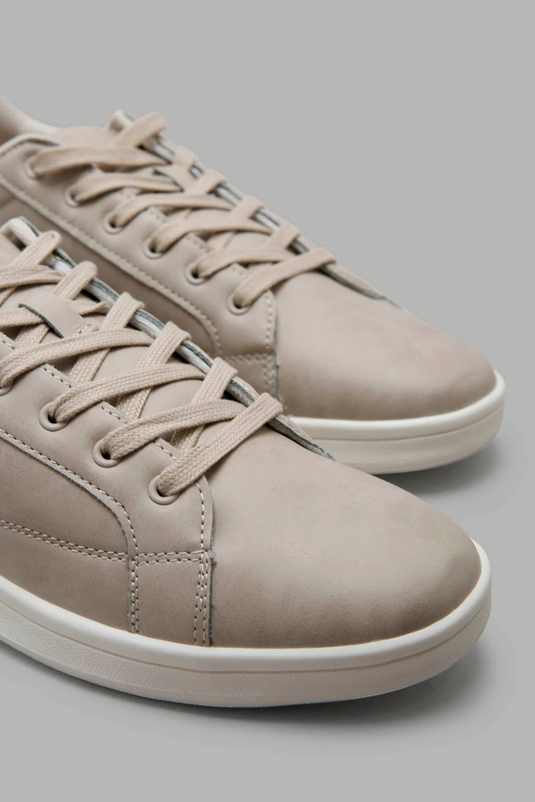 Redtag-Beige-Lace-Up-Sneaker-Category:Shoes,-Colour:Beige,-Deals:New-In,-Filter:Men's-Footwear,-Men-Shoes,-New-In-Men-FOO,-Non-Sale,-Section:Men,-W22B-Men's-